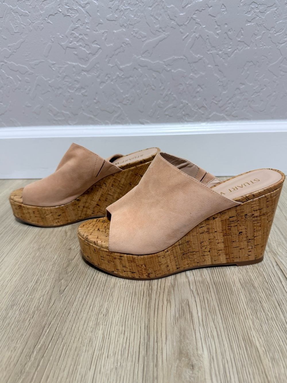Stuart Weitzman Margarite Platform Wedge Sandal Beige Size 9.5